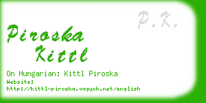 piroska kittl business card